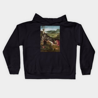 St. Jerome at Prayer - Hieronymus Bosch Kids Hoodie